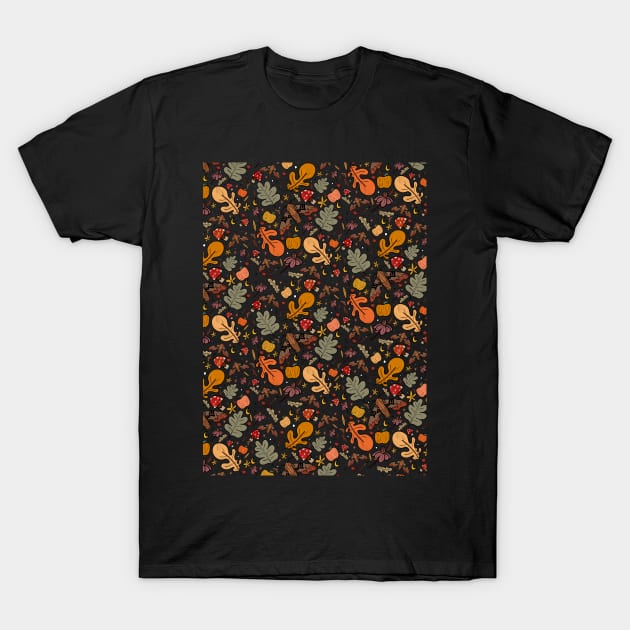 Autumnal pattern T-Shirt by Swadeillustrations